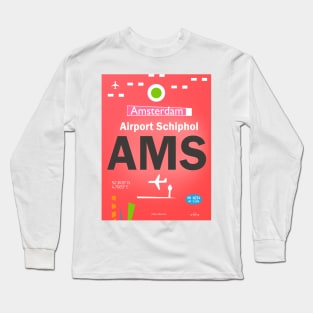 AMS Amsterdam Airport Schiphol Long Sleeve T-Shirt